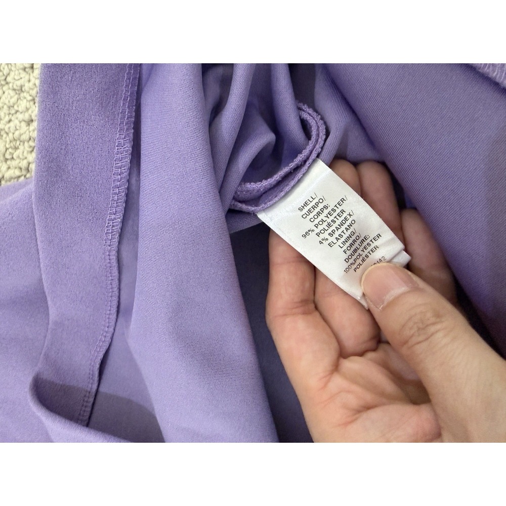 Elegant Lavender Belted Sheath Dress - Picture 7 of 7